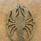 Golden brass underside vintage lobster