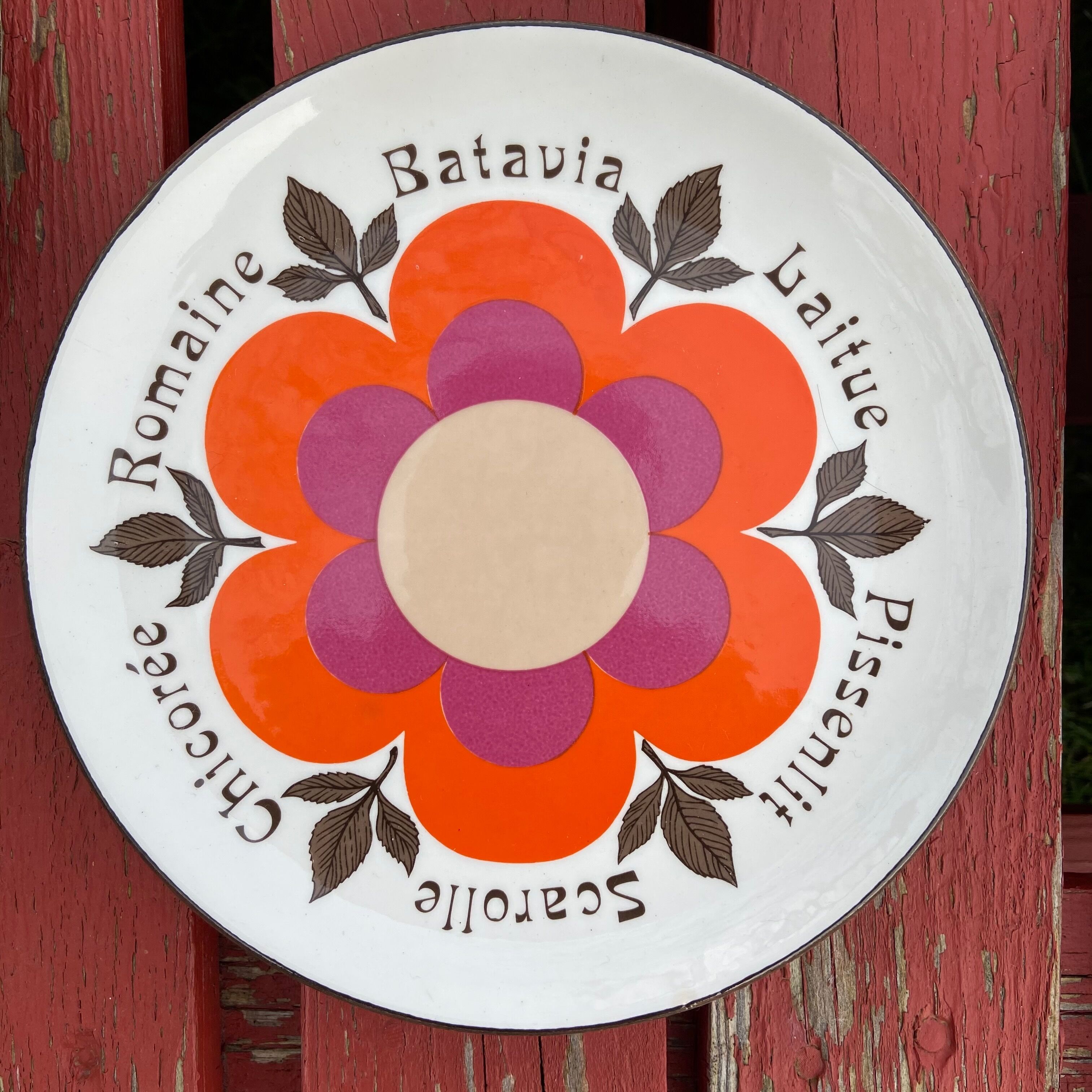 Lot de 6 assiettes décor Harmonie-Faience de GIEN Vintage 1970