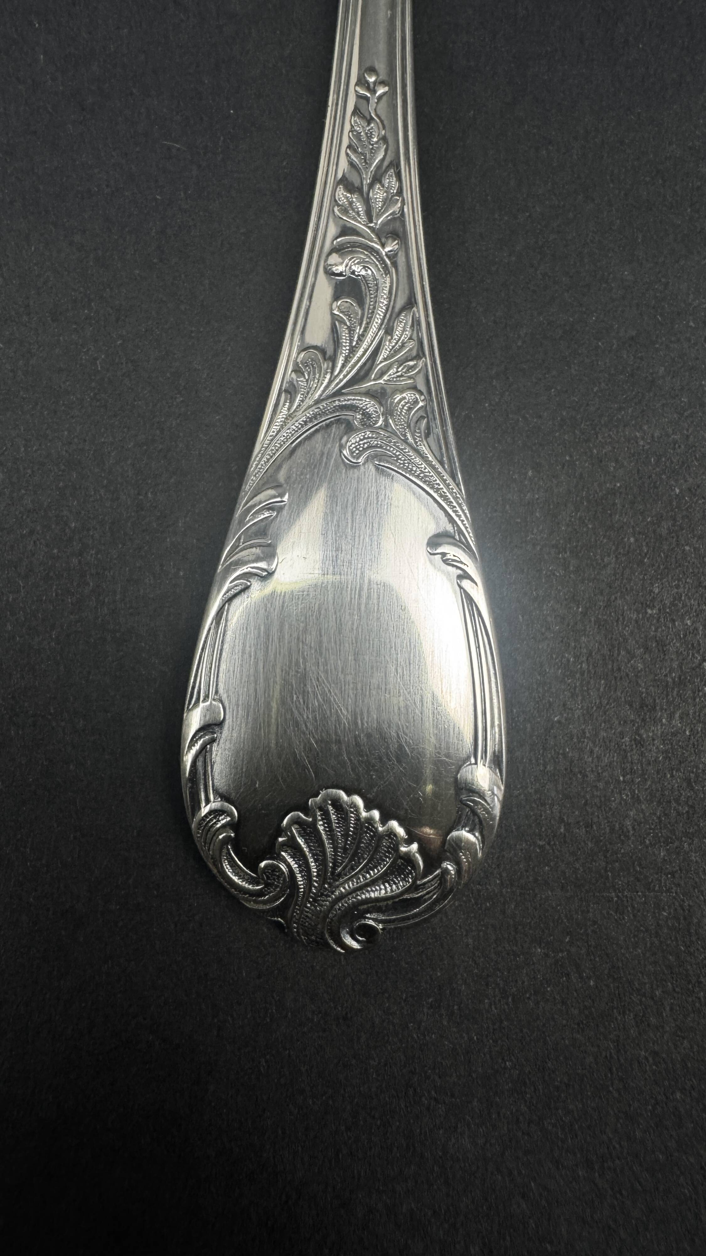 Lot de 12 fourchettes à huîtres Christofle modèle Marly – neuves sous blister, boîte d’origine scellée