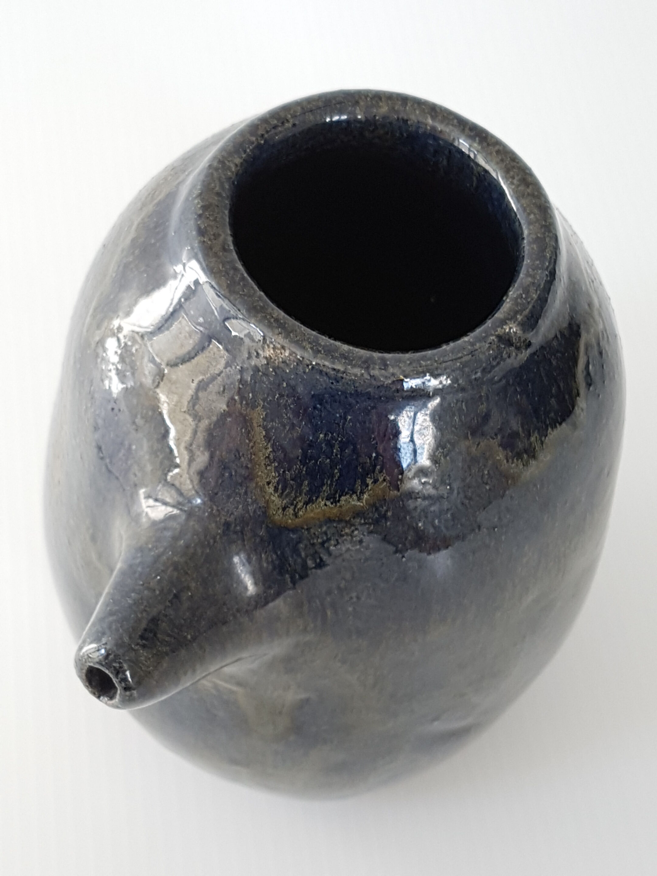 Blue ceramic vase 1950