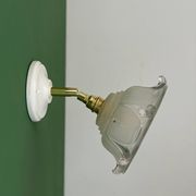 Vintage frosted glass lampshade wall light