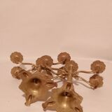 Pair of 5-burner bronze candlesticks