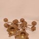 Pair of 5-burner bronze candlesticks