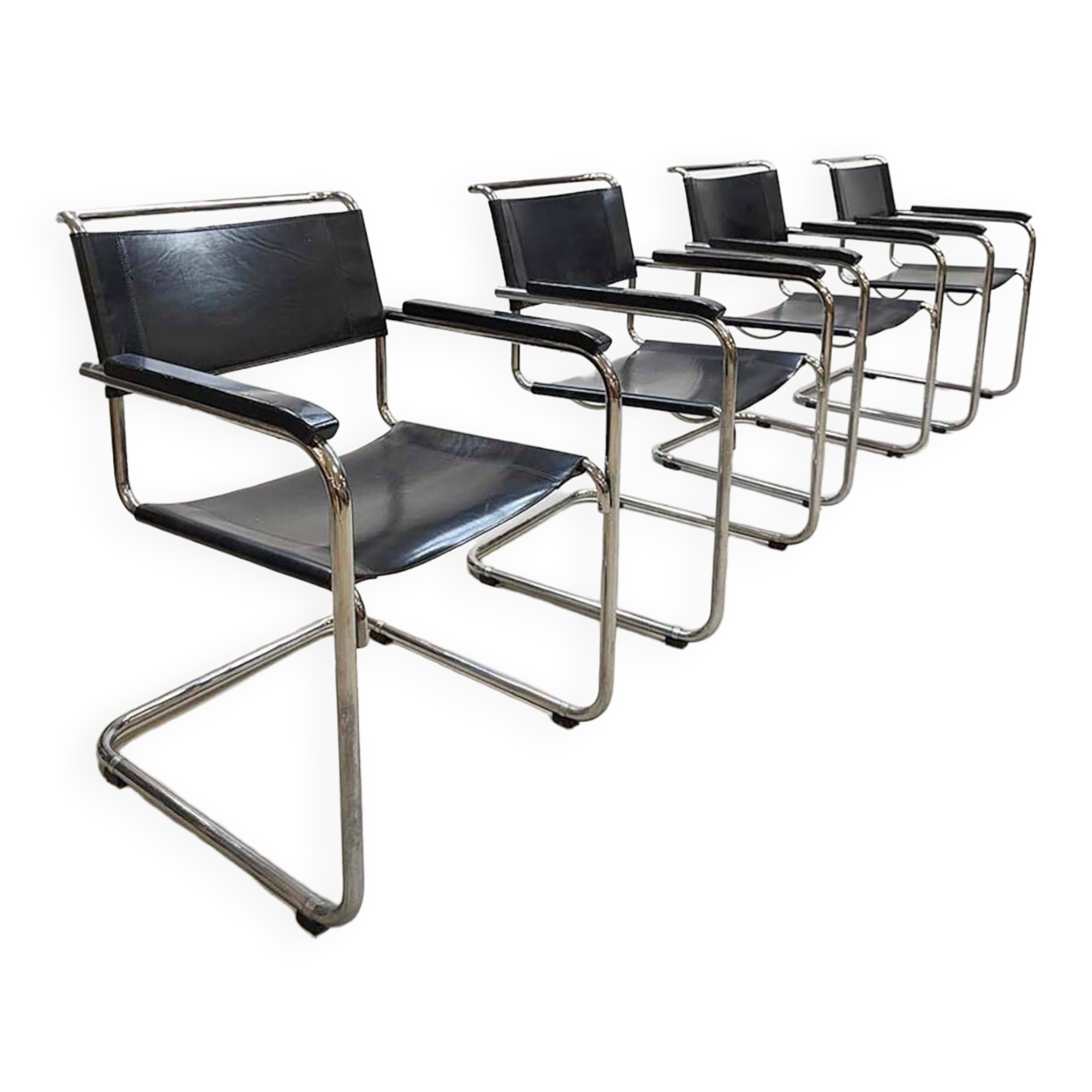 Chaises à repas design vintage S34 Mart Stam Thonet 1970