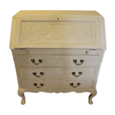 Baroque secretaire Louis XV lacquered wooden dresser