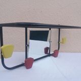 Wall coat holder with mirror