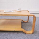 Large light wooden coffee table