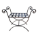 Stool/Seat "Curule" Neo-Classical Empire style