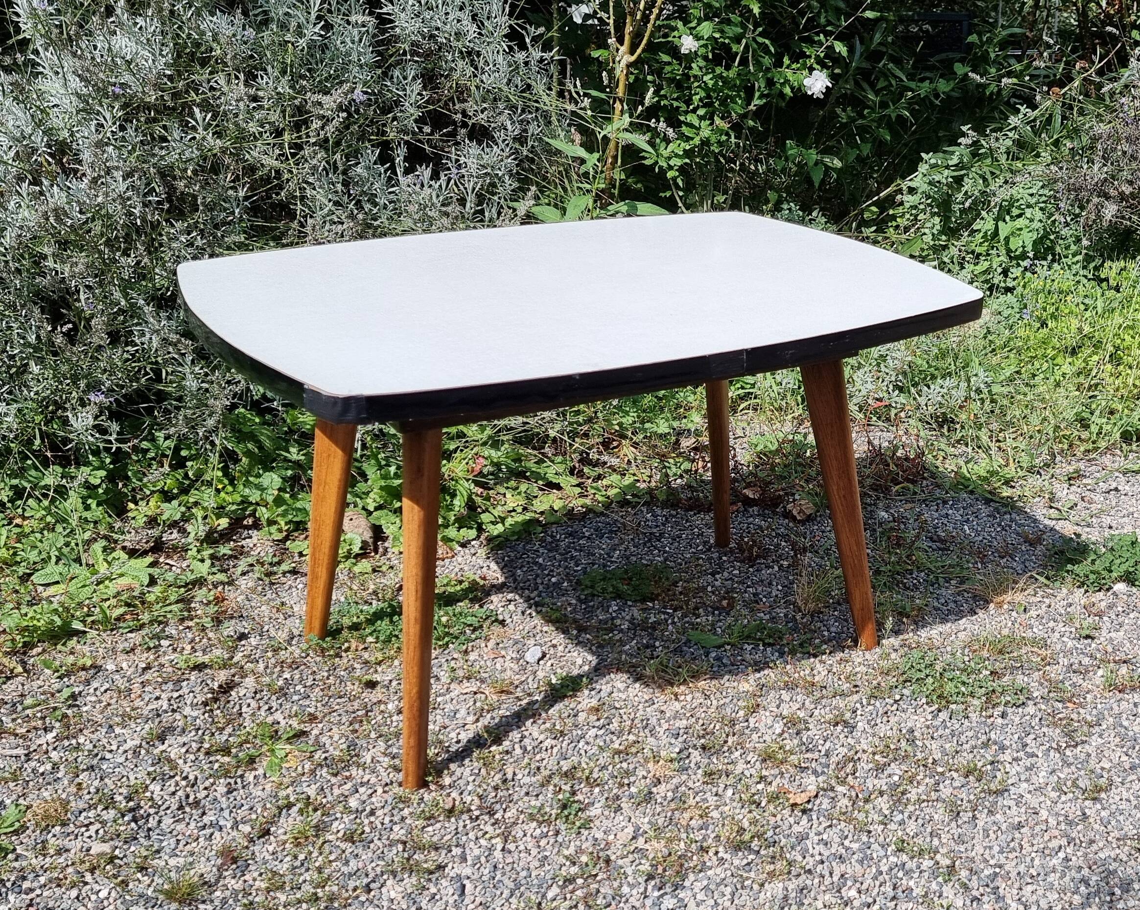 Beech and formica coffee table from the 60s