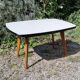 Table basse hêtre et formica années 60