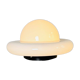 Sculptural Ufo Space Age Table Lamp In Opal Glass, Italy, 1970S