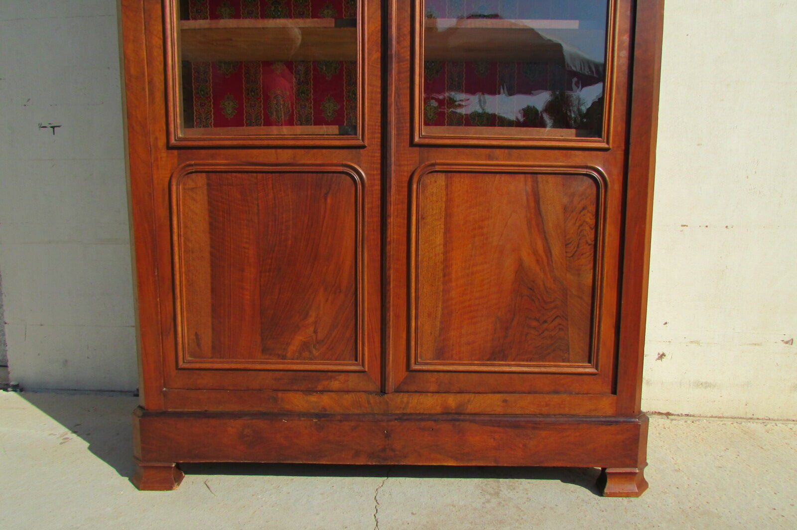 Bookcase old late 19th walnut