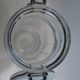 glass jar with vintage cut sides "hermetic"