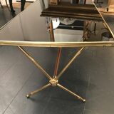 Table basse laiton doré et têtes de lion circa 1950