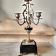 Old candelabra 4 burners in bronze brass and marble, French torches Napoleon III