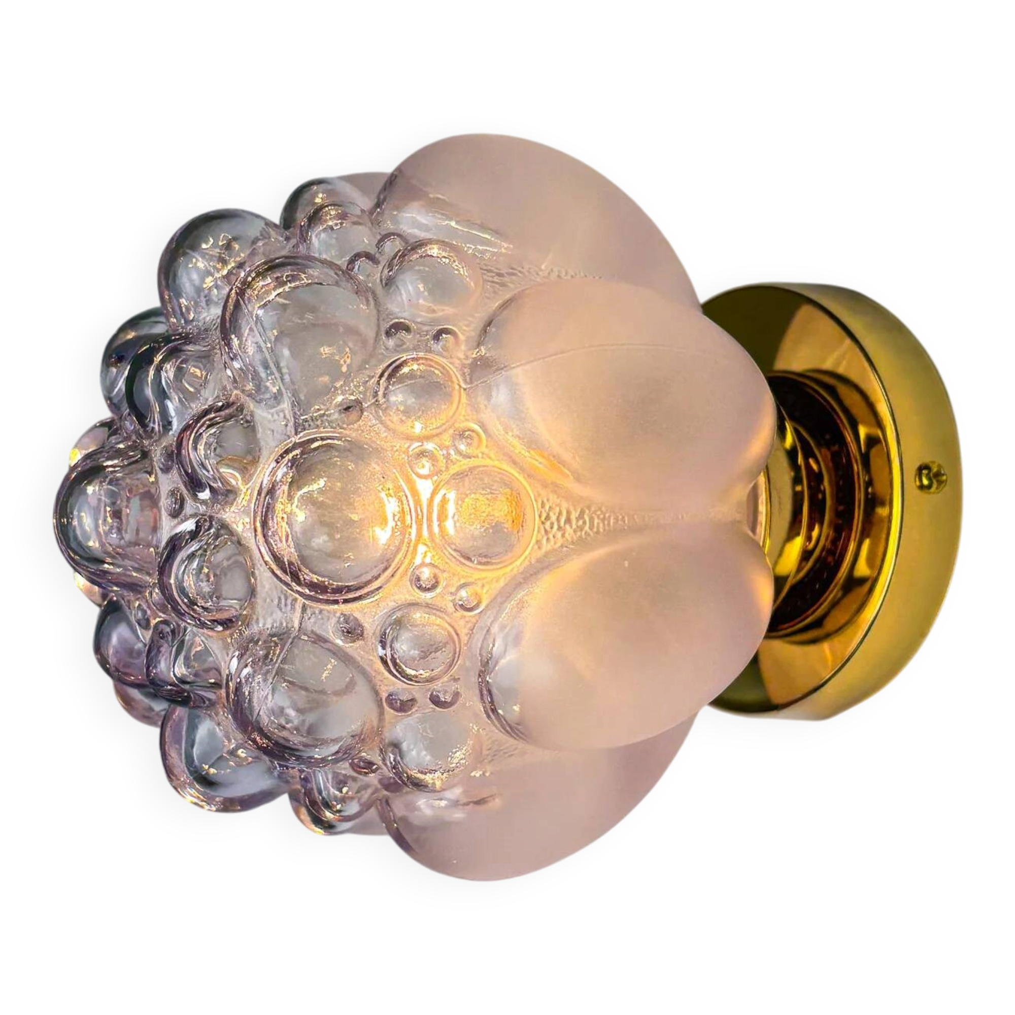 Bubble glass wall sconce – Helena Tynell style, Germany, circa 1970s