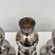 Set of 3 candlesticks in 20th century eglomise glass, vintage space age retro