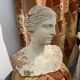 Grand buste de femme en plâtre