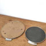 Two vintage mirror trays 50s