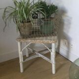 Rattan side table