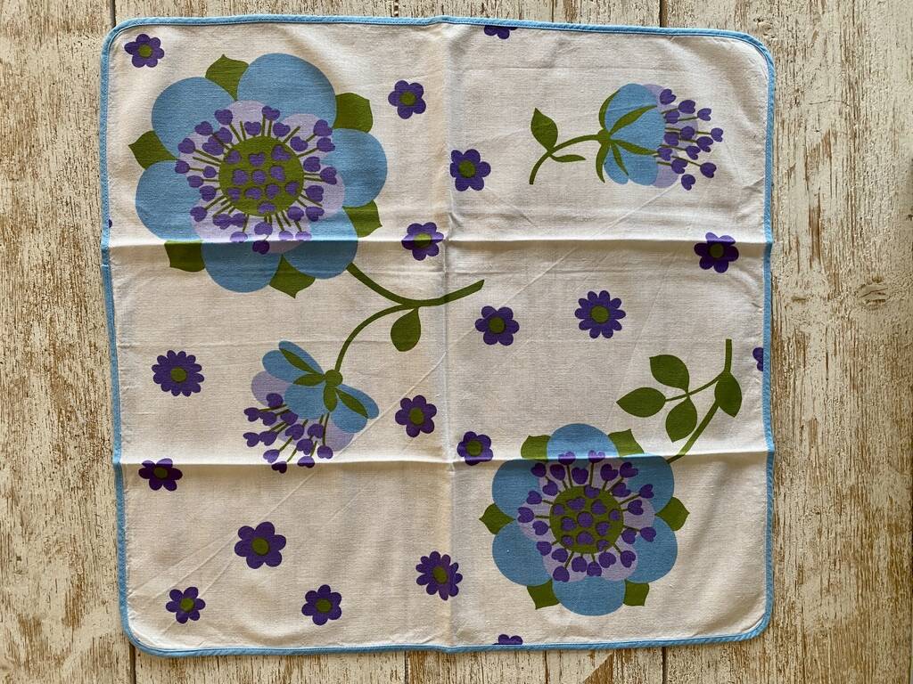Set of 8 napkins - 70's style - Cotton - 50x46 cm