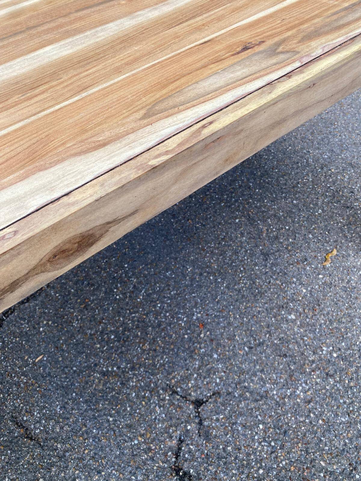 Dining table 175x80 renovated in raw solid acacia Tikamoon 6/8 people