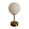 Vintage table lamp - white frosted glass globe