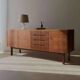 Vintage minimalist sideboard 1960s walnut