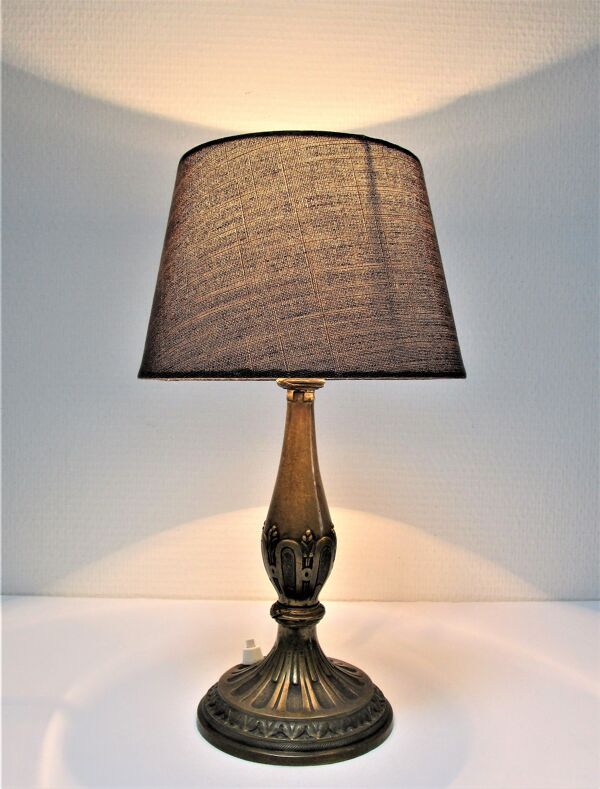 Lampe bronze patiné style néo classique vintage