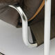 Chrome tubular framed two seater sofa
