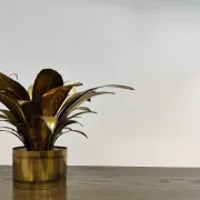 Lampe de table fleur Maison Jansen, années 1970