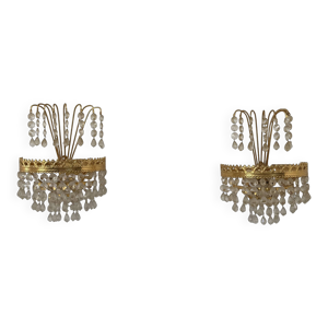 paire d'appliques murales - verre