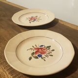 Lot of 2 plates Digoin Sarreguemines model 9177