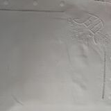 Pillowcase hand-embroidered thread monogram E.D.