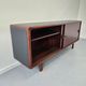 Enfilade vintage design en teck et cuir , années 70