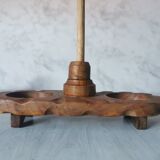 Carved wood shells salt and pepper shaker