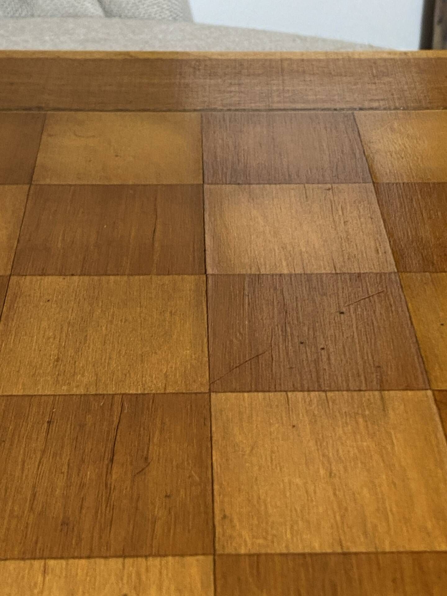 Chess set with wooden board and pieces