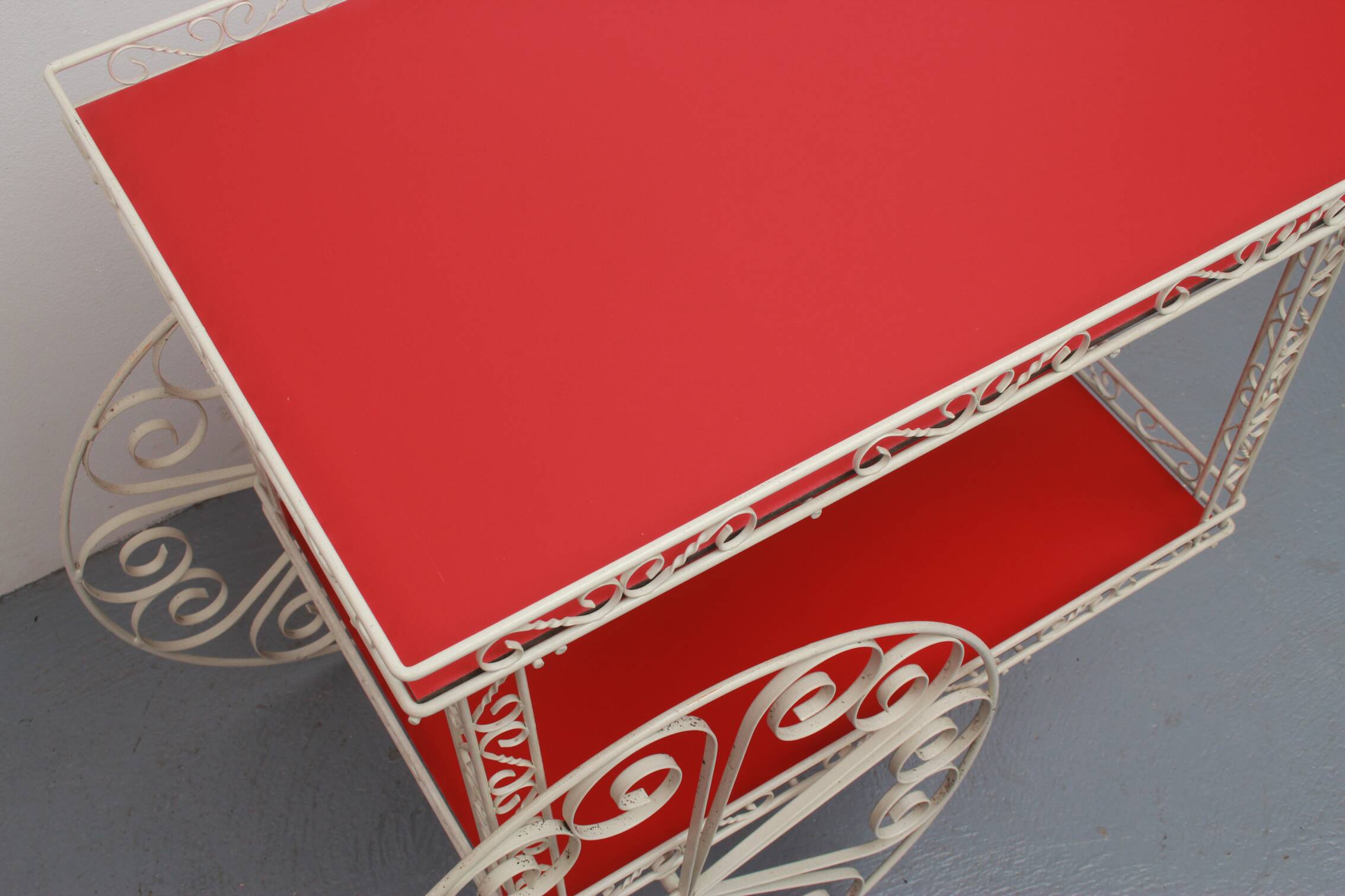 1950s French serving trolley for garden