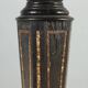 Antique ebonised wood and mother-of-pearl columns, 19th century