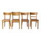 Set of 4 Vintage “Frankfurter” Dining Chairs – Beech Wood – Germany 1950s