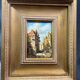 Oil painting on panel German school busy street Germany J. Hausman