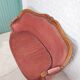 Pink velvet bench