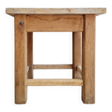 Brutalist table - oak side table