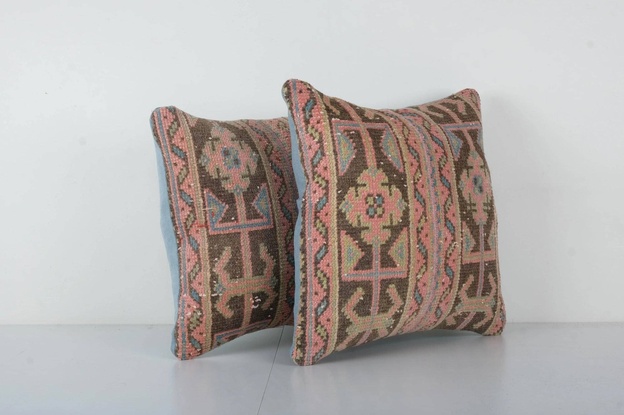 Set of 2 vintage Turkish cushion covers 46x46 cm