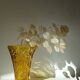 Amber yellow glass vase