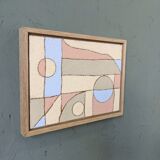 Peinture à l’huile abstraite contemporaine « Pink District » de l’artiste britannique Lloyd Durling, encadrée