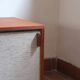 Teak enfilade, sliding canvas doors, 1960s.