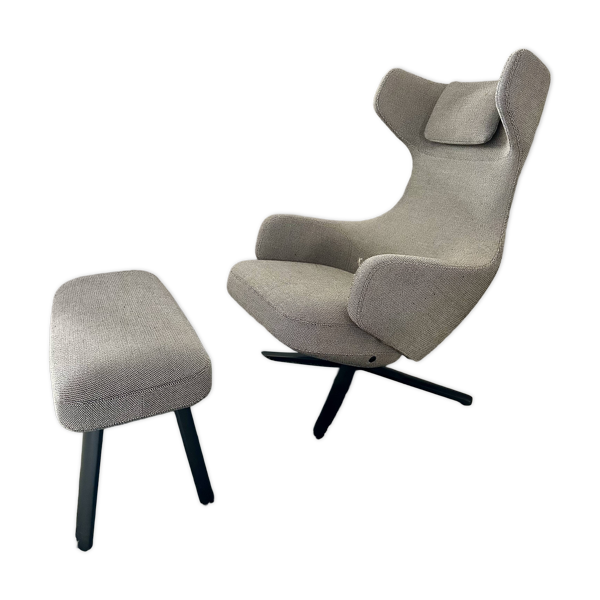 Fauteuil et ottoman Grand Repos par Antonio Citterio édition Vitra