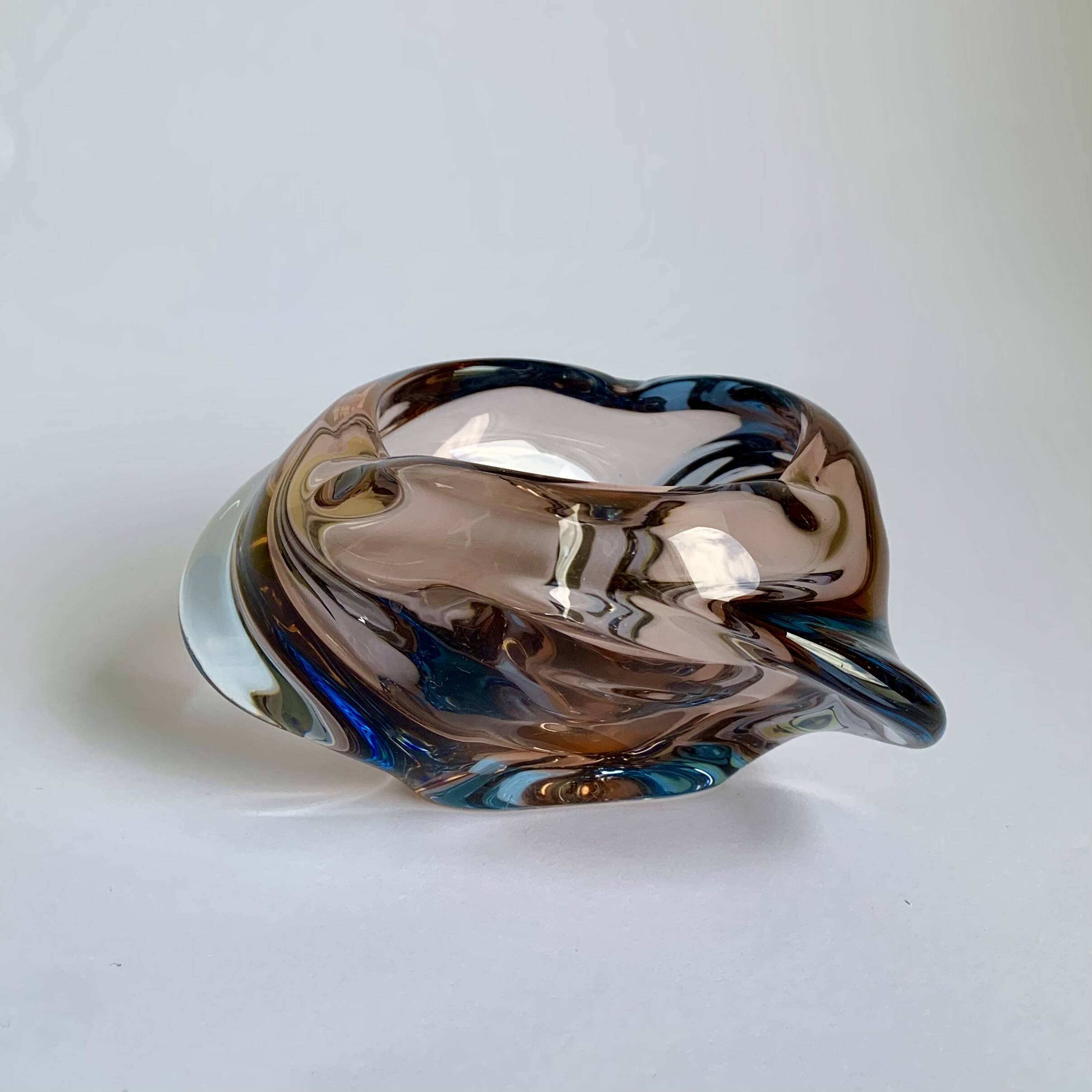 Cendrier Skrdlovice Art Glass, République tchèque, années 1960