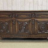 1950s oak sideboard in the style of Robert Micheau Vernez